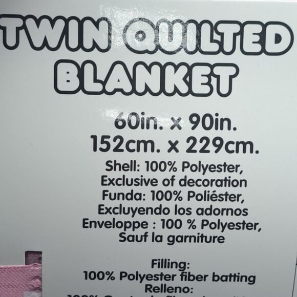 Sanrio Reversible Hello Kitty Halloween Twin Quilted Blanket Purple/ Black New - Picture 5 of 7